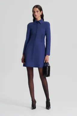 Scanlan Theodore Crepe Knit Daisy Shirt Dress Size M /Au 10 for rent on The Volte - image 1