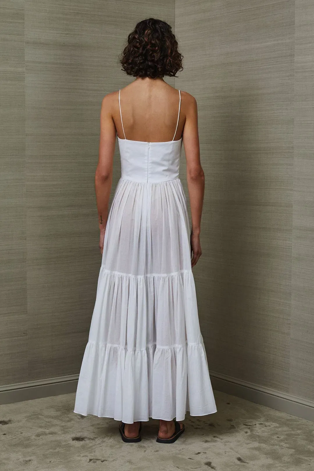 Bec and Bridge Miami Palm Tiered Maxi Dress in White Size 6 for rent on The Volte - main image