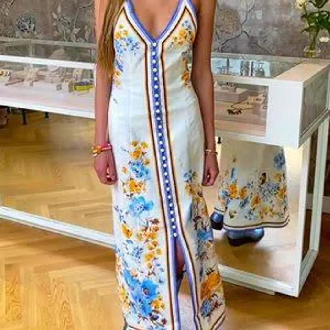 Zimmermann Halcyon Slip Dress Floral Print Size 0 / AU 8 for rent on The Volte - main image