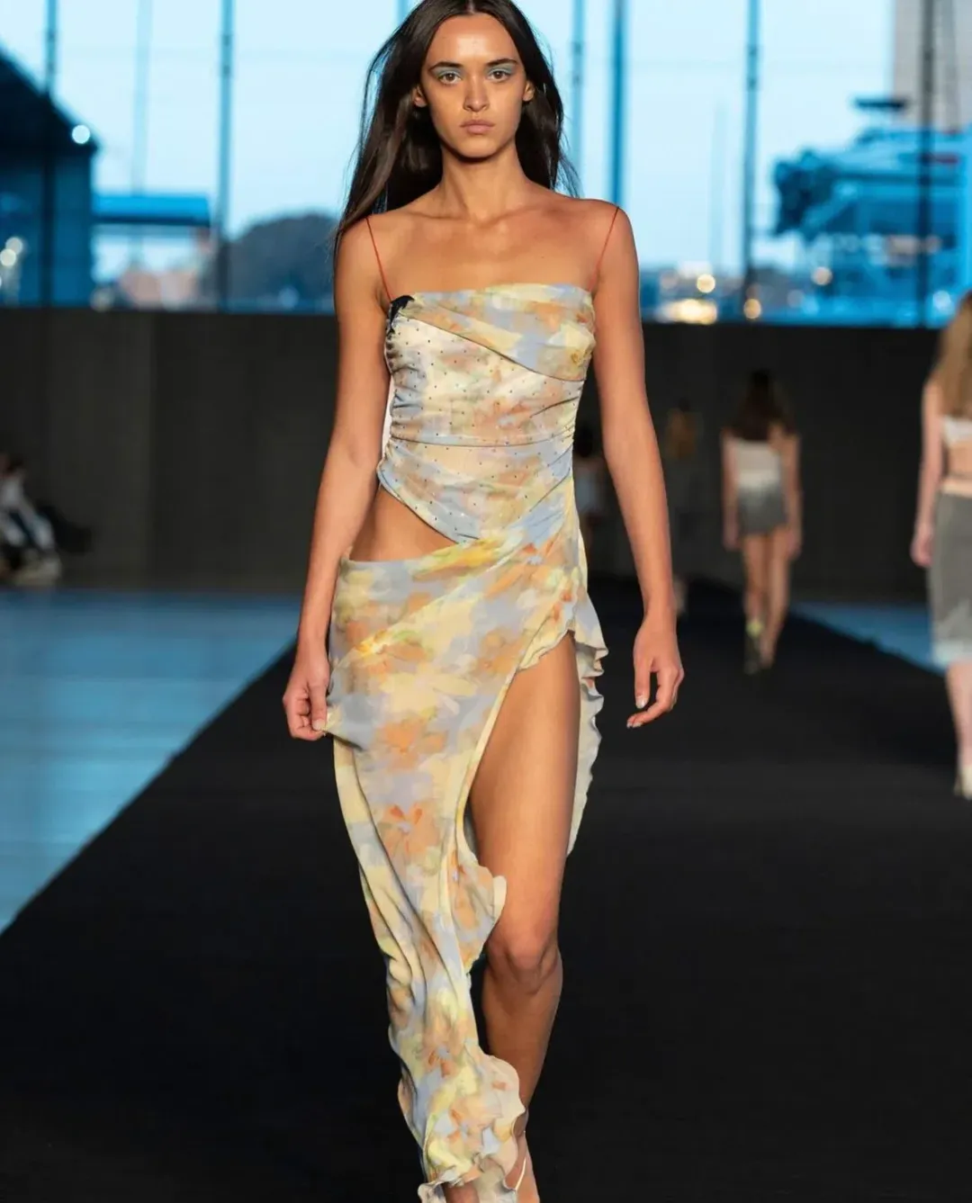 Bec & Bridge Zephy Asym Midi Dress Floral Size AU 8 for rent on The Volte - main image