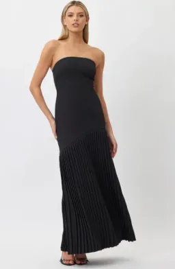Bianca & Bridgett Mara Pleated Maxi Dress in Black Size 10 for rent on The Volte - image 2