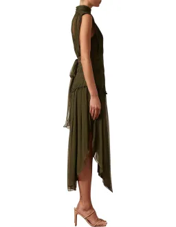 Shona Joy Safira Open Back Midi Dress Green Size 14 for rent on The Volte - image 2