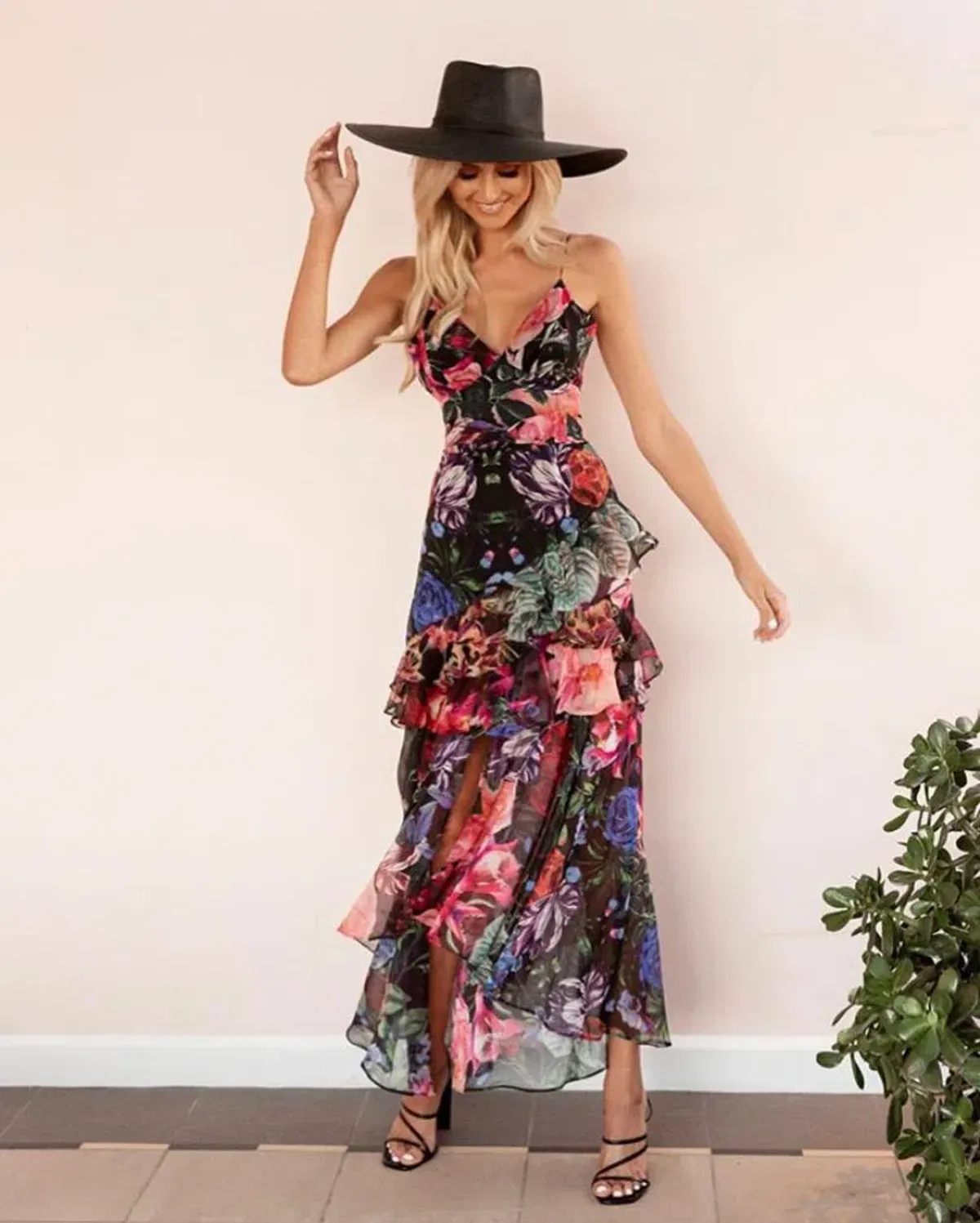 Shieke Jewel Midi Dress Floral Size 8 for rent on The Volte - main image