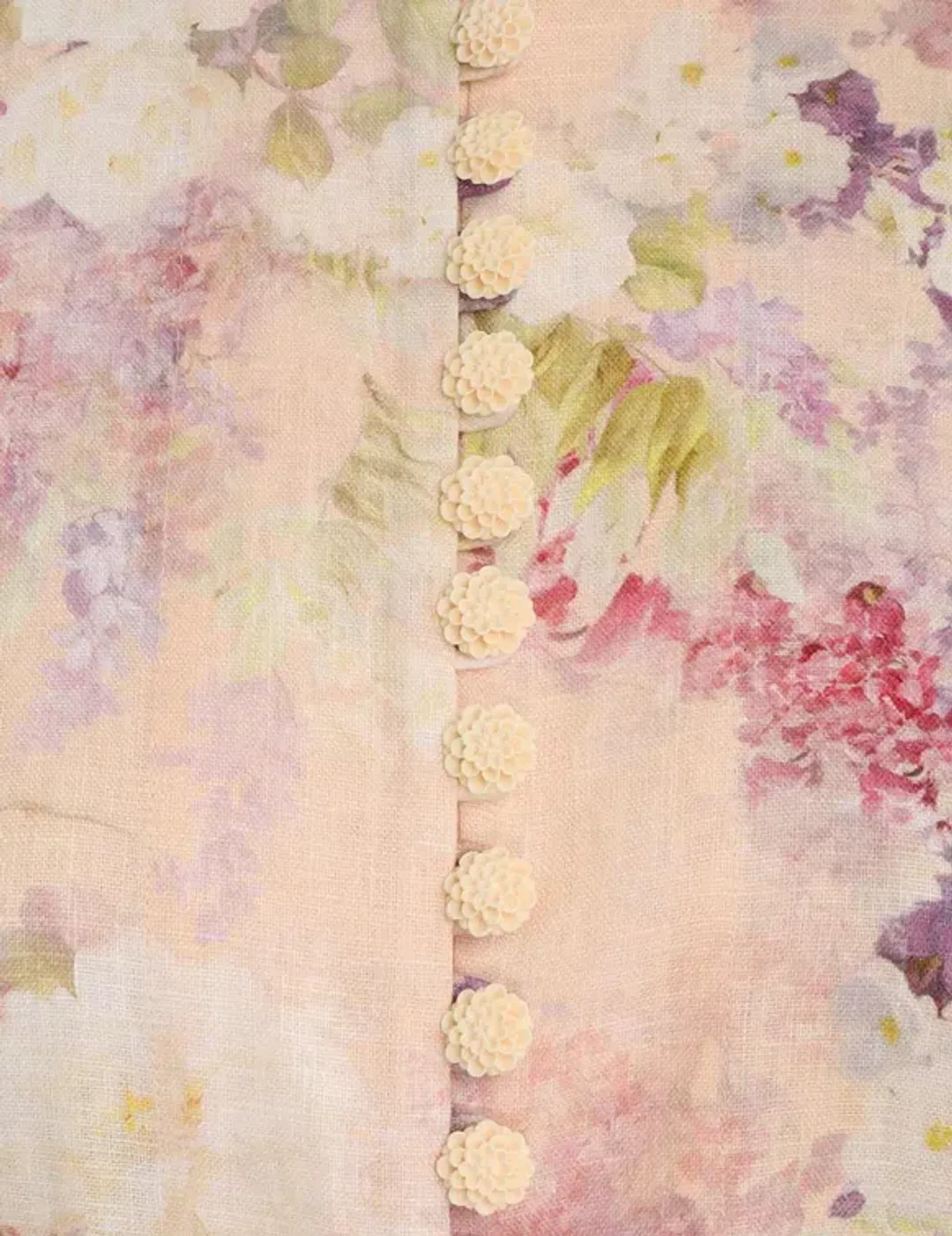 Zimmermann Lyrical Buttoned Midi Dress Floral Size 2/ AU 12  for rent on The Volte - main image