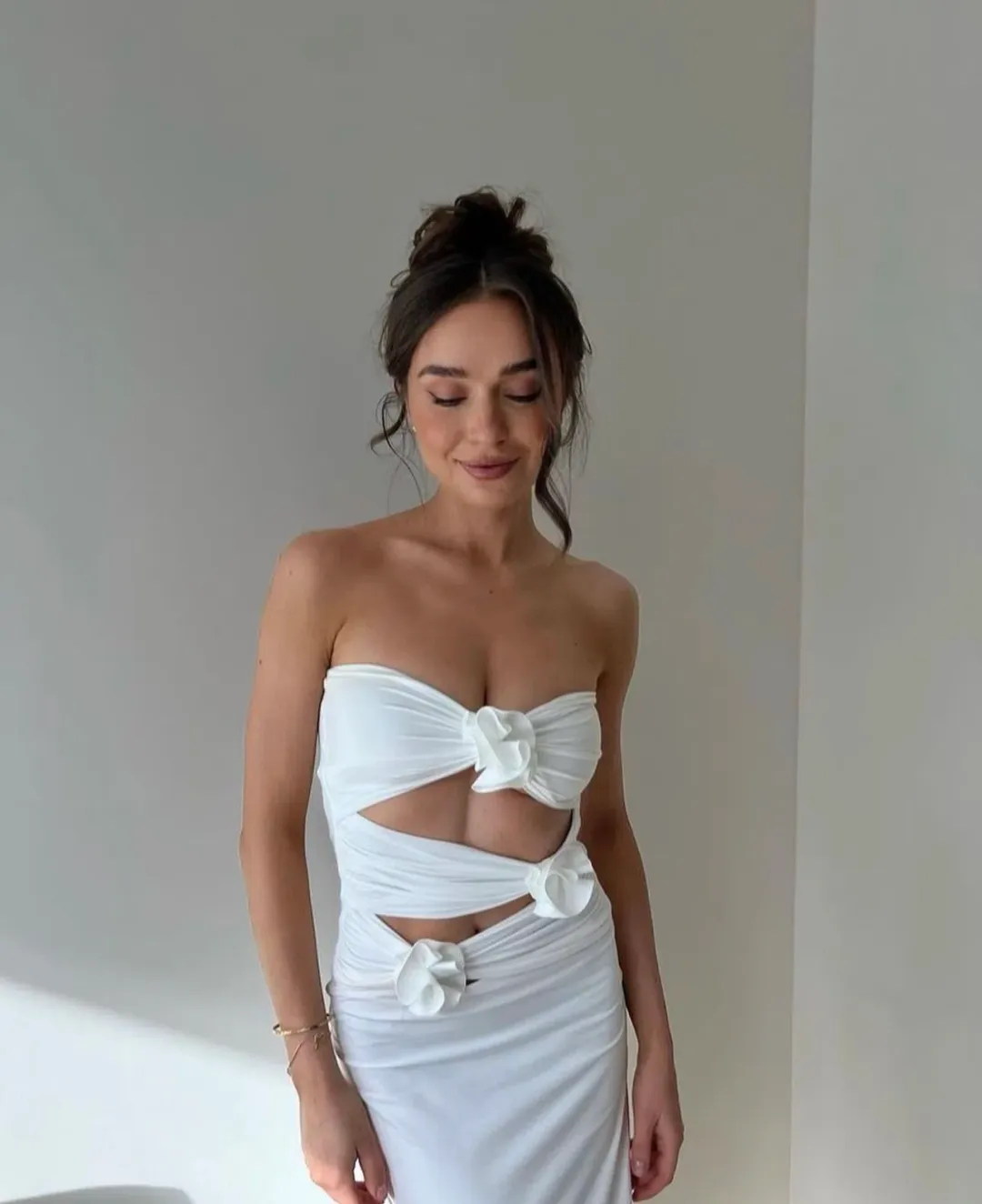 Maygel Coronel White Veranera Midi Dress One Size for rent on The Volte - main image