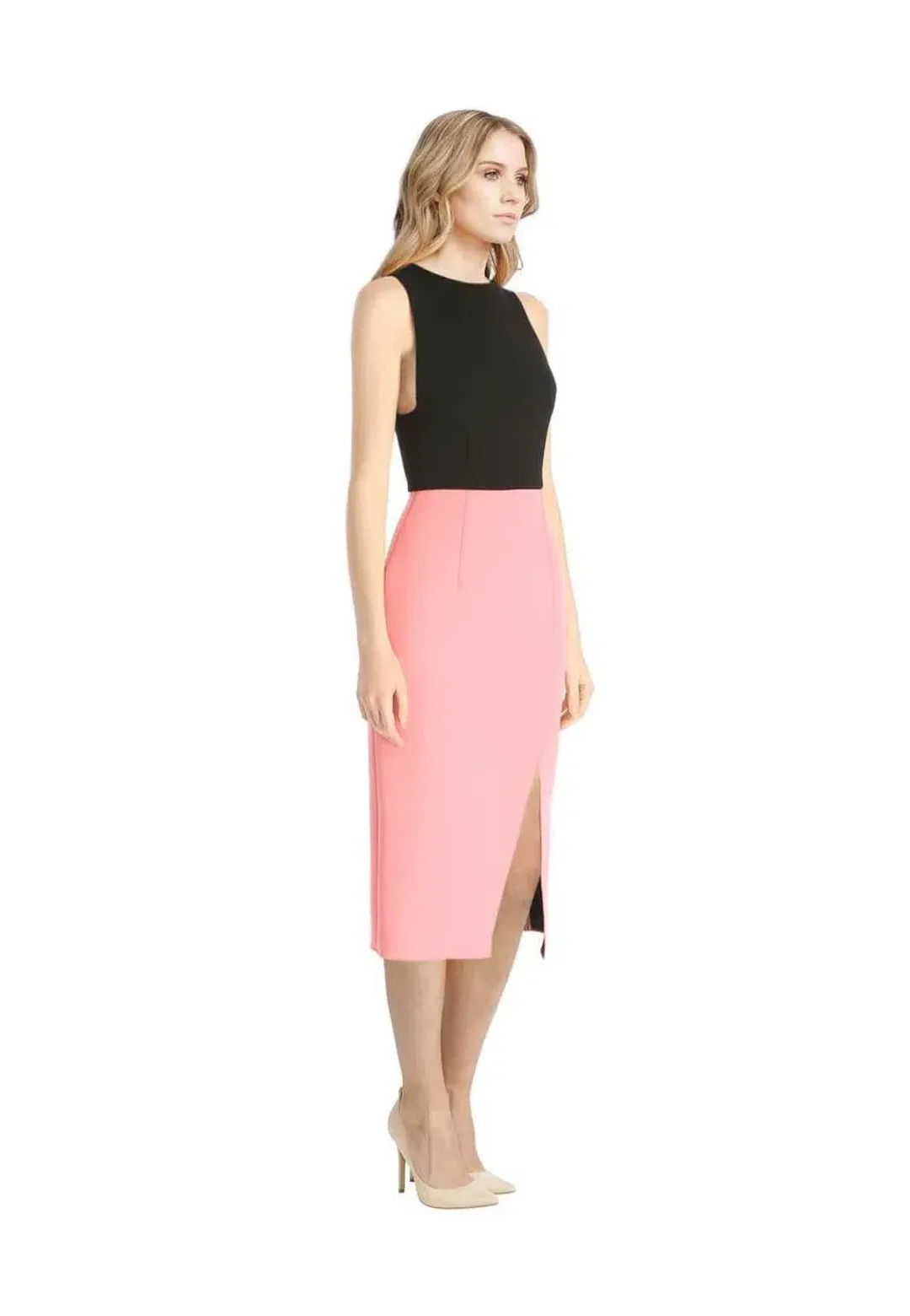 Yeojin Bae Double Crepe Lisette Dress Pink Size 8 for rent on The Volte - main image