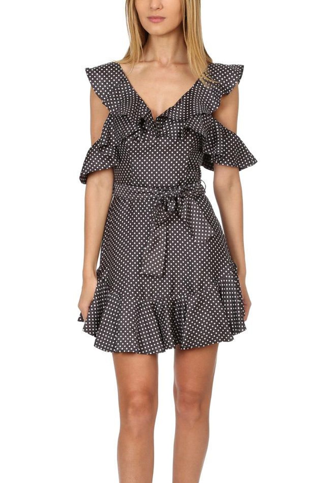 Zimmermann Polka Dot V Neck Dress Size 3  for rent on The Volte - main image