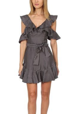Zimmermann Polka Dot V Neck Dress Size 3  for rent on The Volte - image 1
