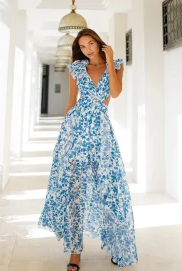 Anne Louise Boutique Skye Maxi Dress Floral Size 14 (Small Fit) for rent on The Volte - image 1