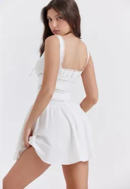 House of CB Tiffani Lace Trim Mini Dress White Size S / AU 8 for rent on The Volte - image 3