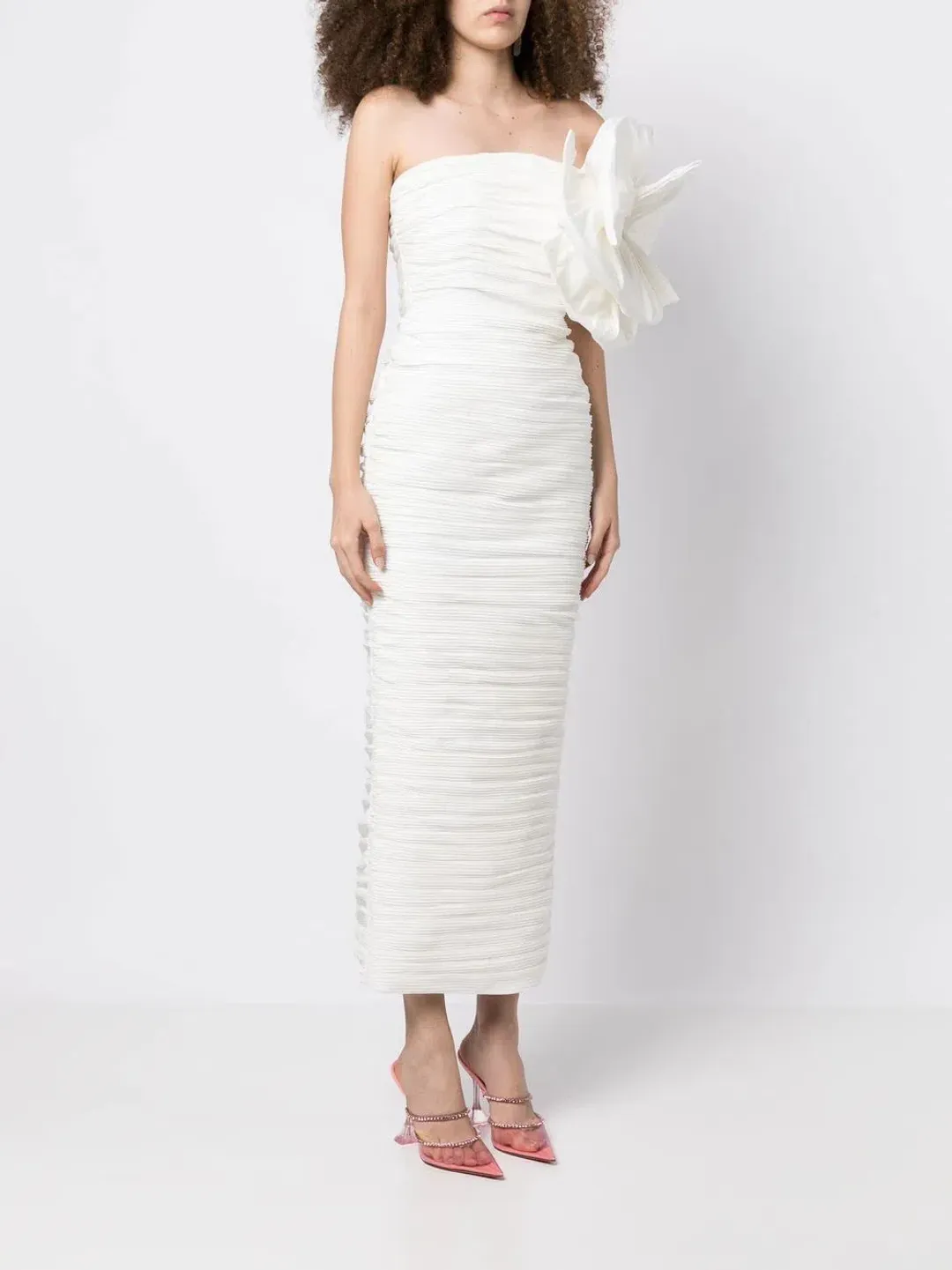 Rachel Gilbert Evana Midi Dress Ivory Coconut Size 0 / AU 6 for rent on The Volte - main image