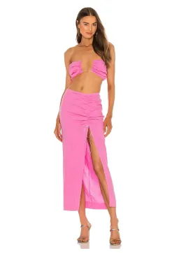 Natalie Rolt Bellini Crop Top and Skirt Set Candy Pink Size 8/10 for rent on The Volte - image 1
