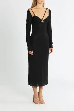 Camilla and Marc Verner Midi Dress in Black Size 12 for rent on The Volte - image 2