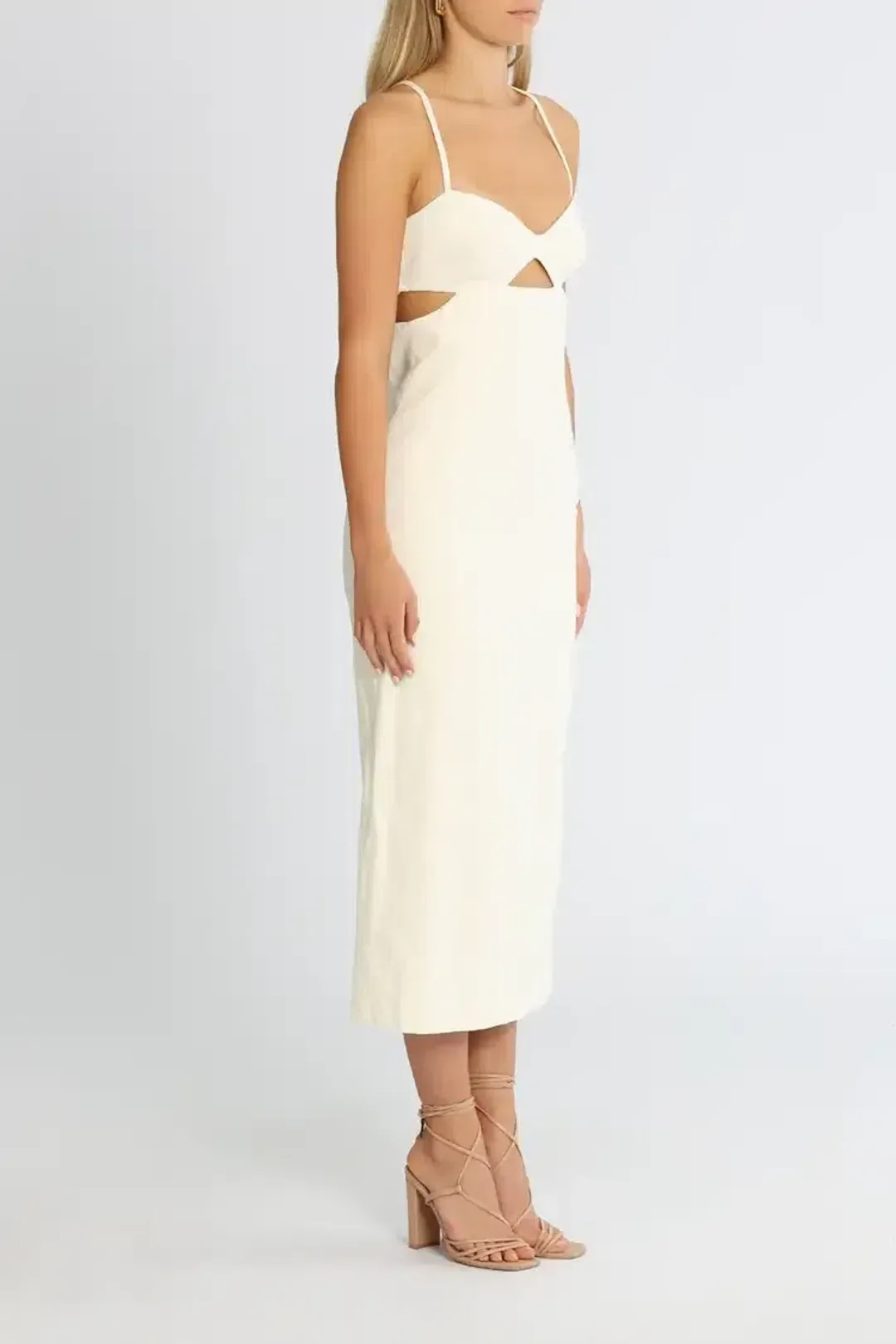 Camilla and Marc Walton Midi Dress in Cream Size 8 for rent on The Volte - main image