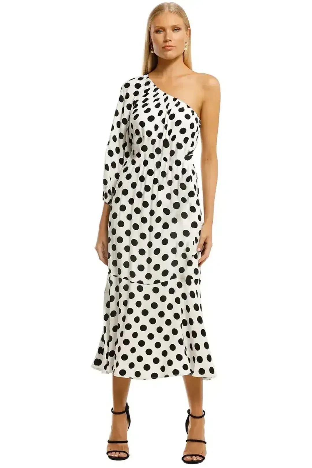 Country Road One Shoulder Maxi Dress in Antique White Print Size 10 for rent on The Volte - main image