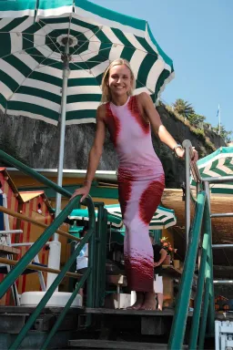 With Harper Lu Racer Dress in Isola Ocean Size S / AU 8 for rent on The Volte - image 1