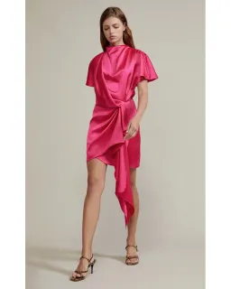 Acler Lochner Mini Dress Fuchsia Size 10 for rent on The Volte - image 1