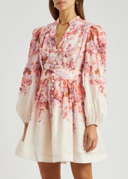 Zimmermann Devi Linen Mini Dress Floral Size 2 / AU 12 for rent on The Volte - image 2