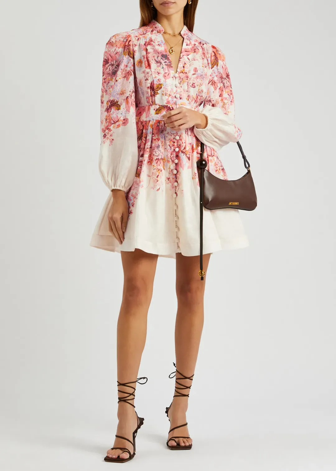 Zimmermann Devi Linen Mini Dress Floral Size 2 / AU 12 for rent on The Volte - main image