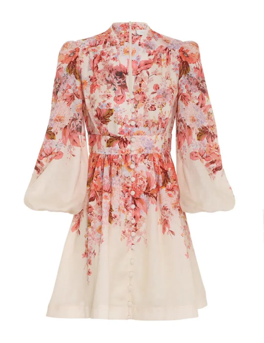 Zimmermann Devi Linen Mini Dress Floral Size 2 / AU 12 for rent on The Volte - main image