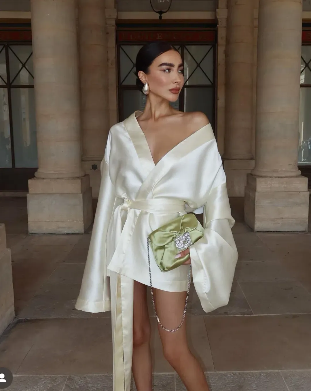 Khirzad Femme Rio Nina Robe Short Ivory Size S / AU 8  for rent on The Volte - main image