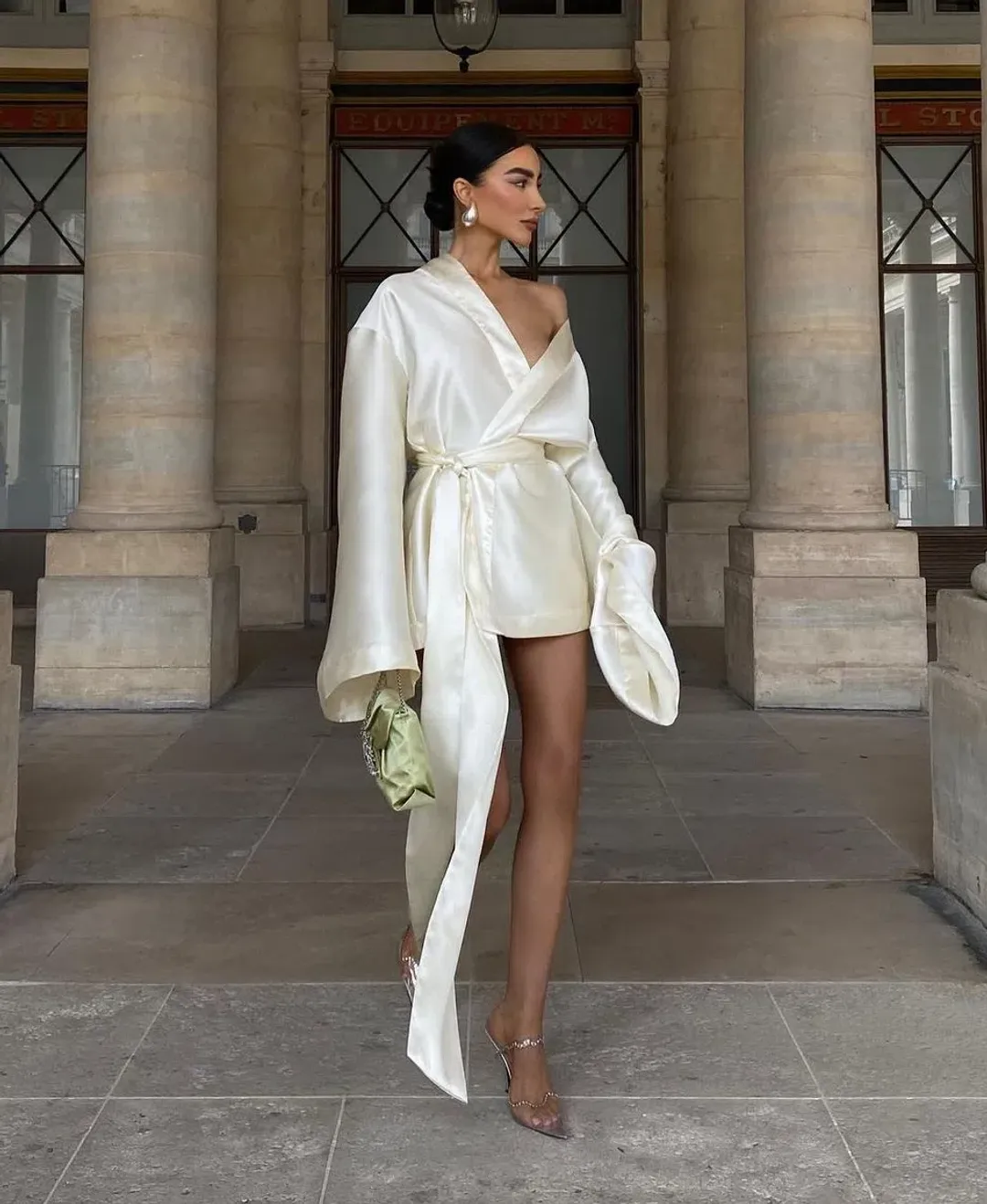 Khirzad Femme Rio Nina Robe Short Ivory Size S / AU 8  for rent on The Volte - main image