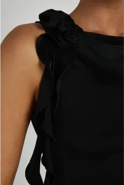 Meshki Jeanine Cowl Back Maxi Skirt and Top Set Black Size 6   for rent on The Volte - image 4