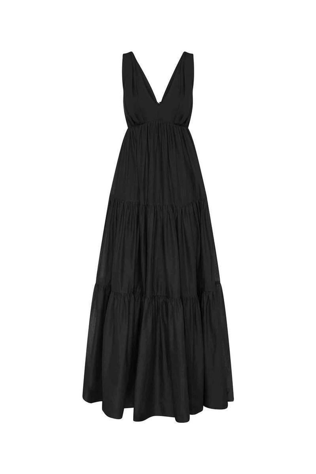 Aje Unending Maxi Dress Black Size 8 for rent on The Volte - main image