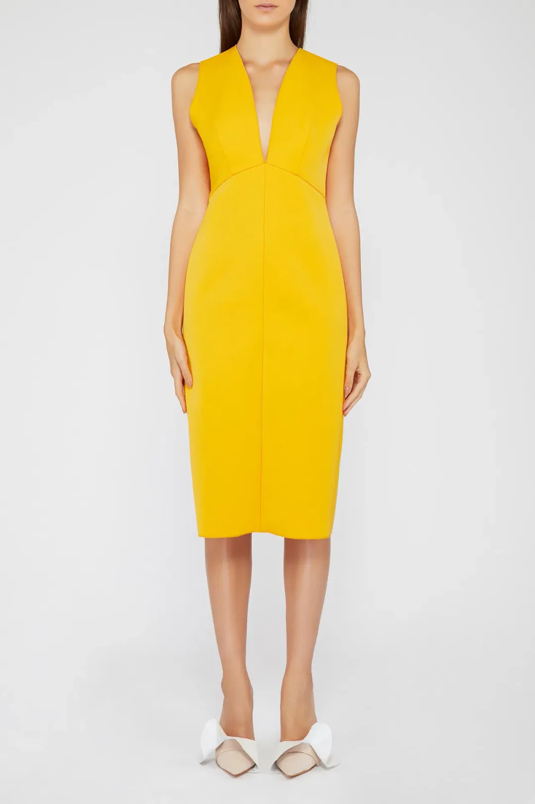 Acler Fincher Dress Citrus Yellow Size 8 for rent on The Volte - main image