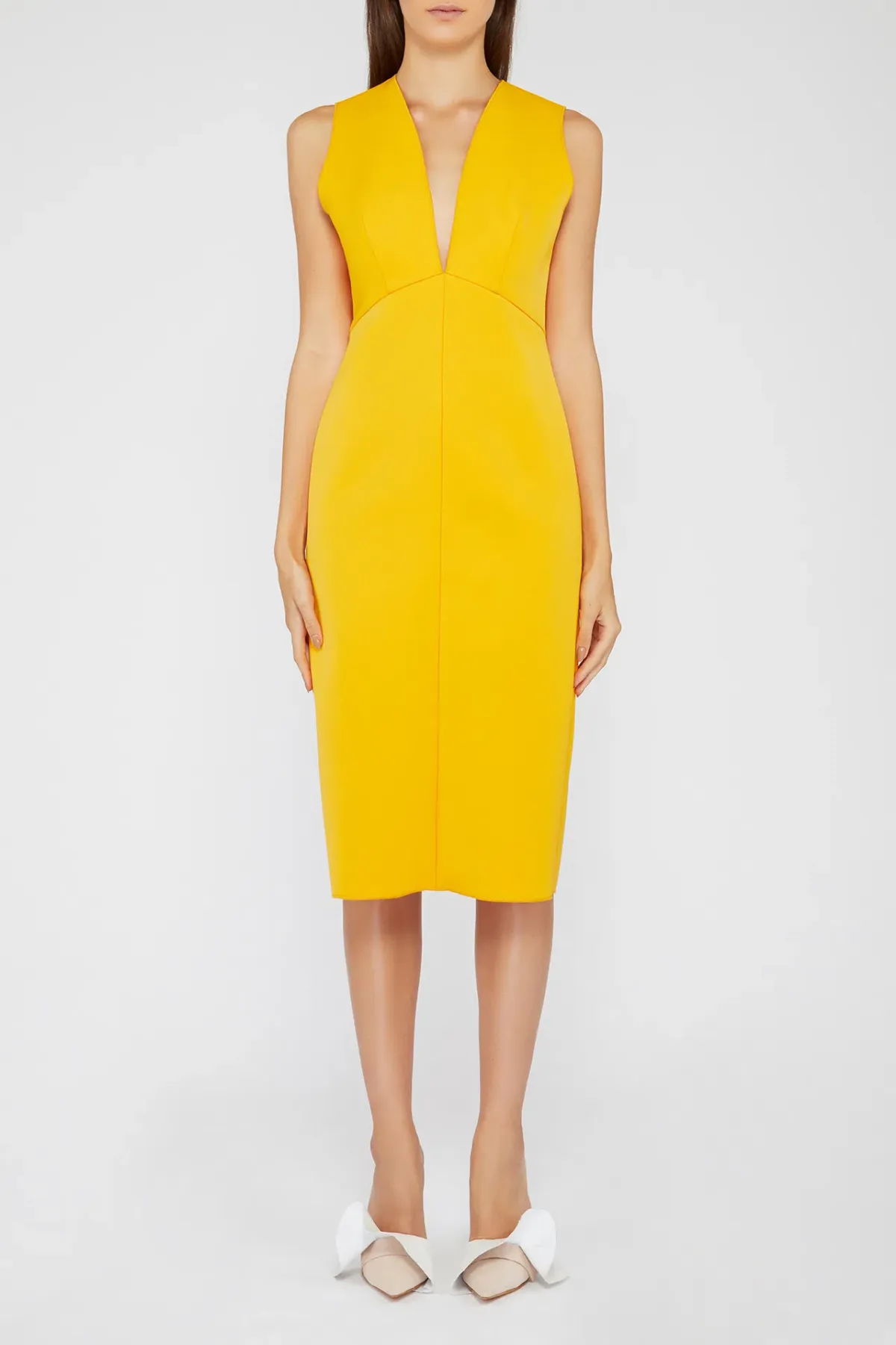 Acler Fincher Dress Citrus Yellow Size 8 for rent on The Volte - main image