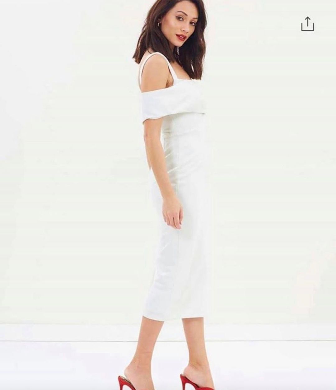 Pasduchas Riviera White Midi Dress Size 10 for rent on The Volte - main image