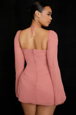 House of CB Babydoll Dress Pink Size 6  for rent on The Volte - image 3