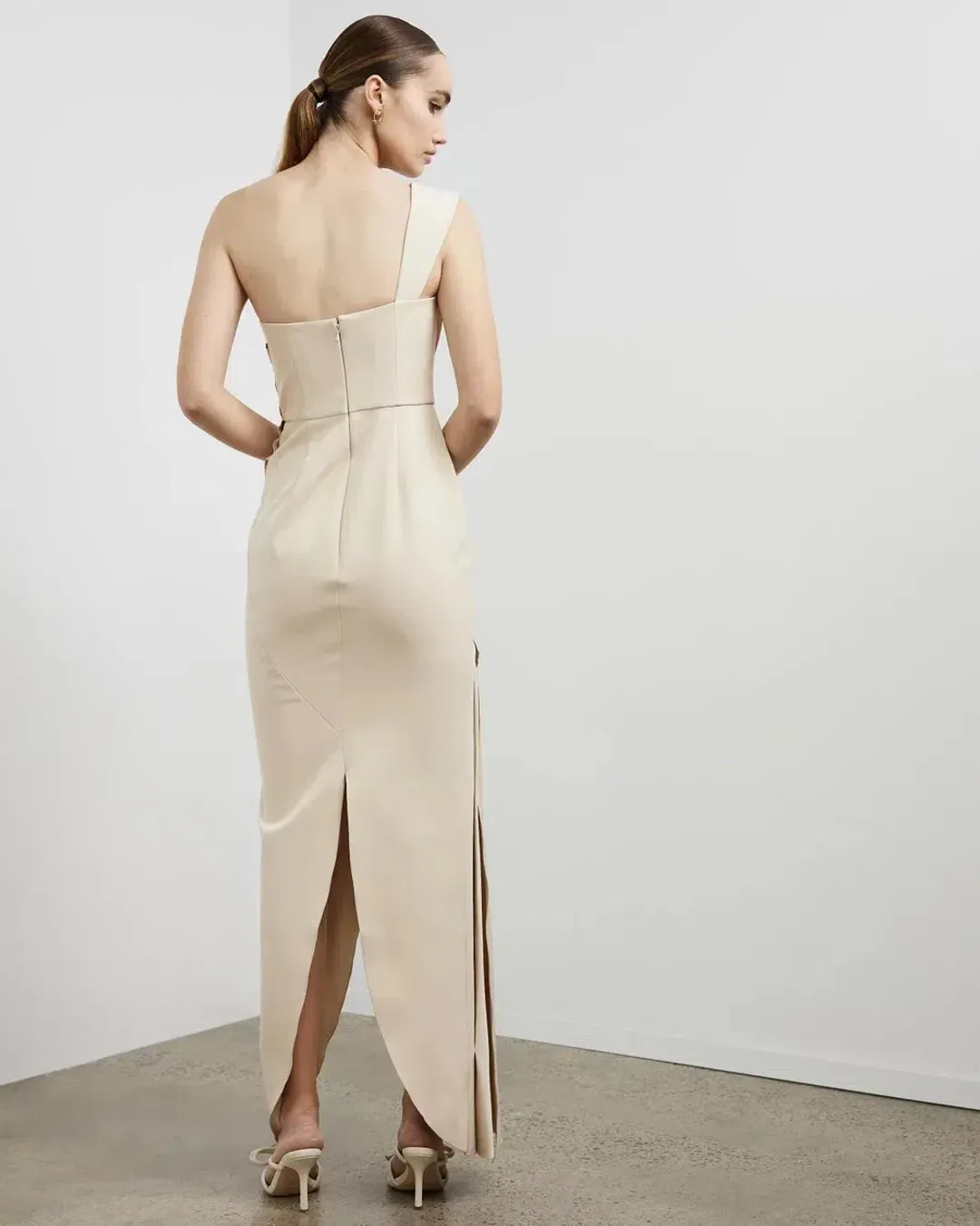 Rachel Gilbert Luna Gown Oat Size 2 /Au 10 for rent on The Volte - main image