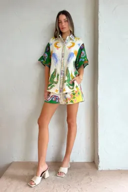 Alemais Seeker Shirt Print Size 6 and Short Print Size 6 for rent on The Volte - image 1