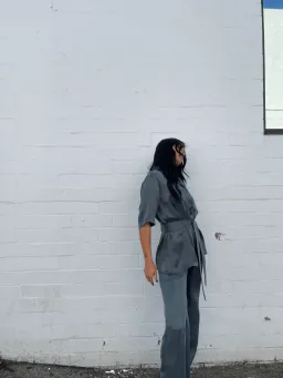 Viktoria and Woods Chorus Shirt and Pilot Pant Set in Deep Petrol Size 12/14 for rent on The Volte - image 4