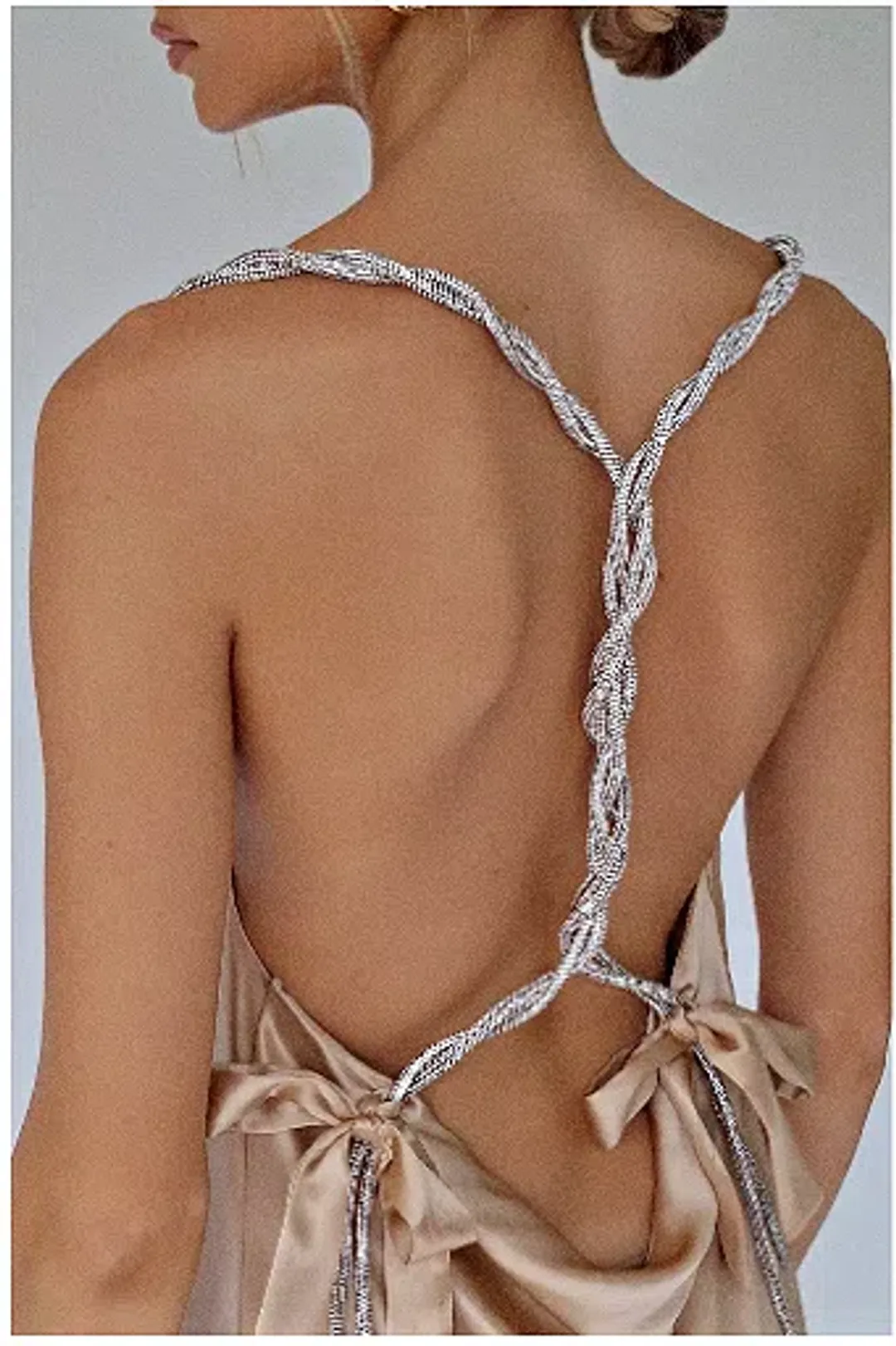 Sisters the Label Chloe Multiway Mini Dress Pearl Silk One Size for rent on The Volte - main image