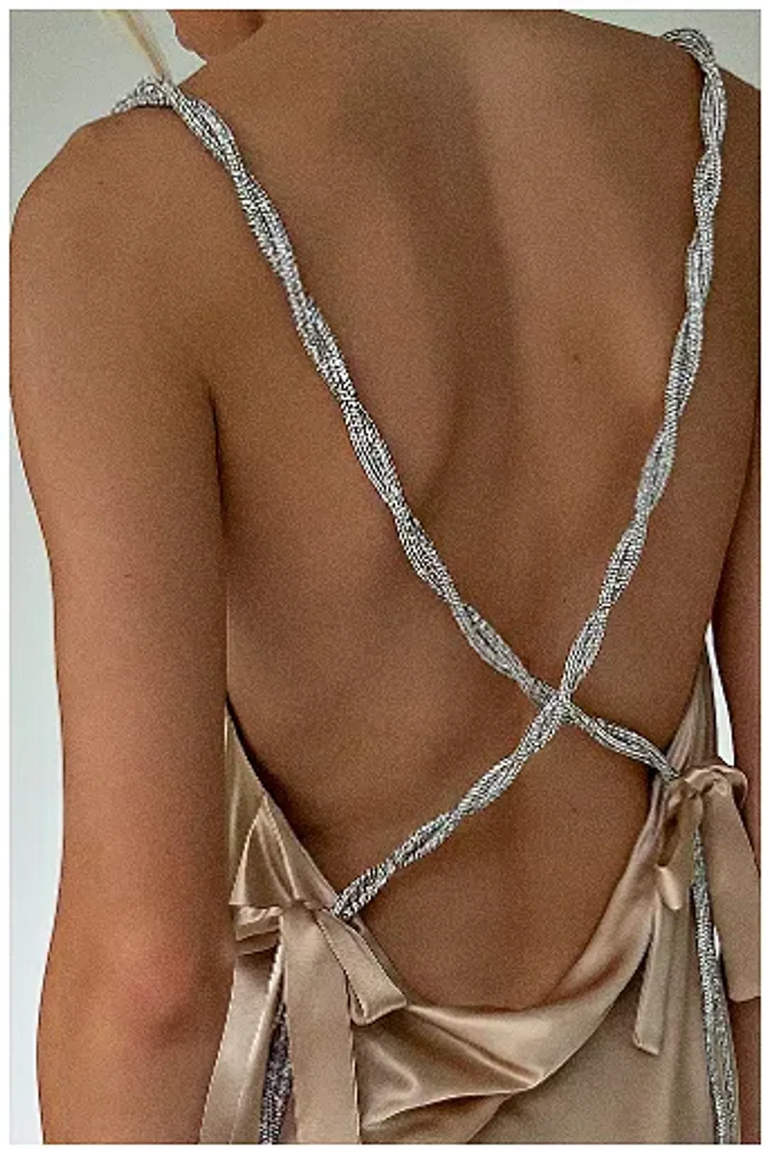 Sisters the Label Chloe Multiway Mini Dress Pearl Silk One Size for rent on The Volte - main image