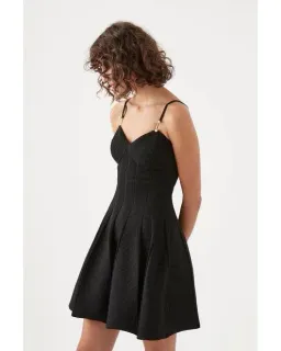 Aje Phaedra Ottoman Bustier Mini Dress Black Size L / AU 12 for rent on The Volte - image 4