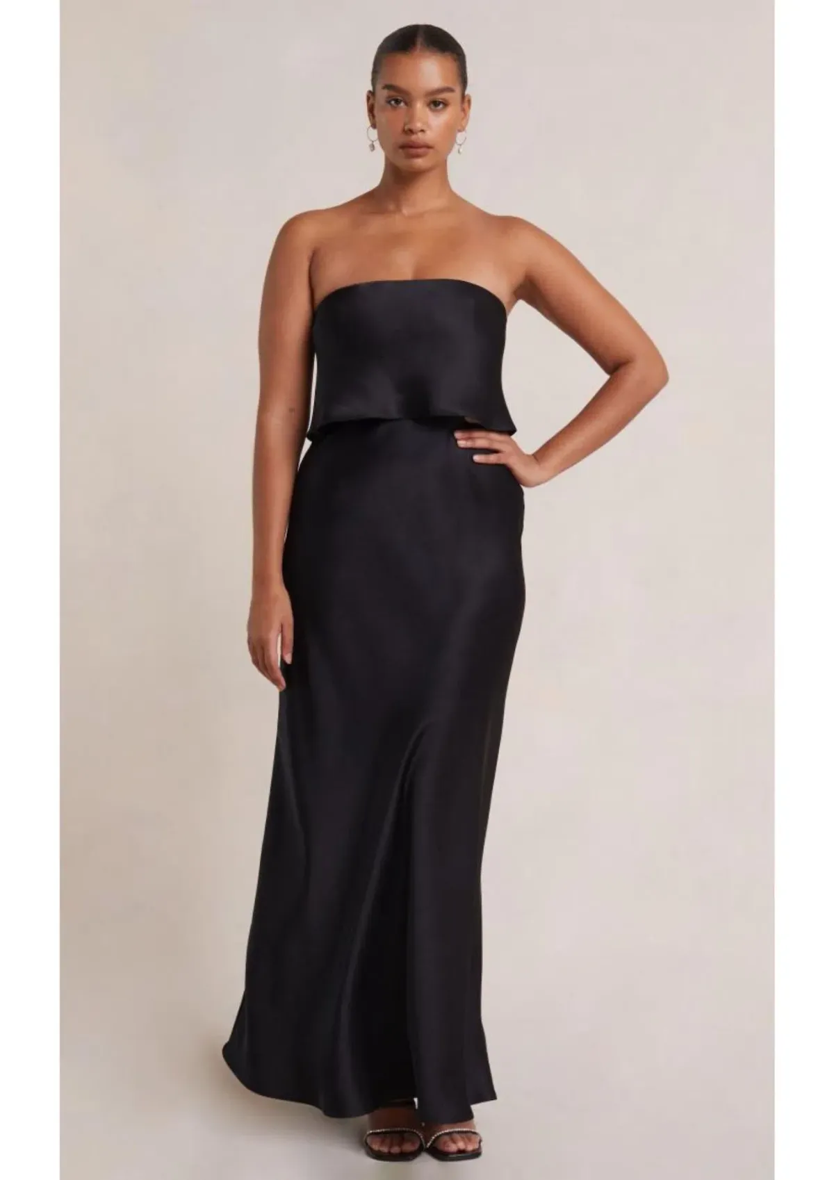 Bec & Bridge Dreamer Overlay Maxi Dress in Black Size 8 for rent on The Volte - main image