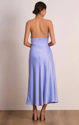 Pasduchas Luminous Slip Midi Dress in Periwinkle Size 8 for rent on The Volte - image 2