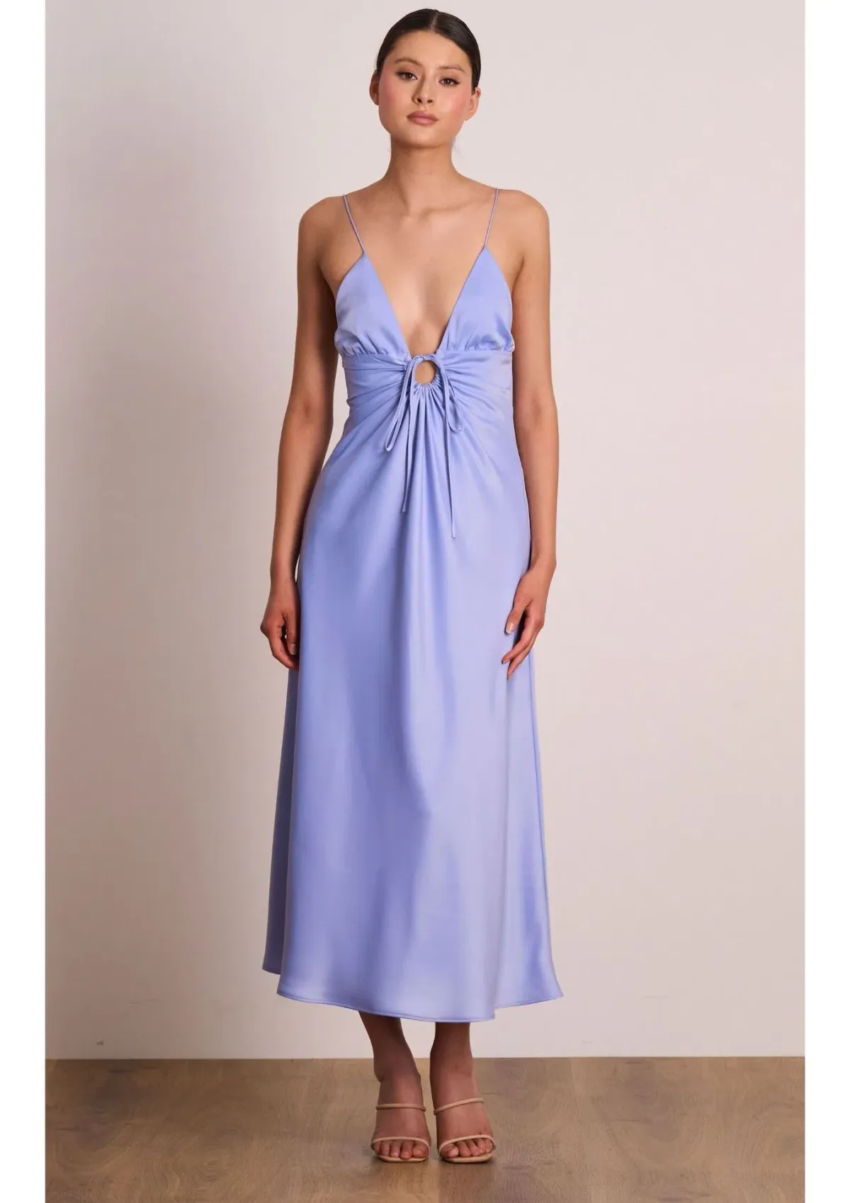 Pasduchas Luminous Slip Midi Dress in Periwinkle Size 8 for rent on The Volte - main image