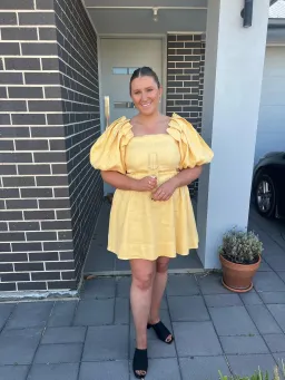 Sovere Noble Mini Dress Yellow Size XL  for rent on The Volte - image 2