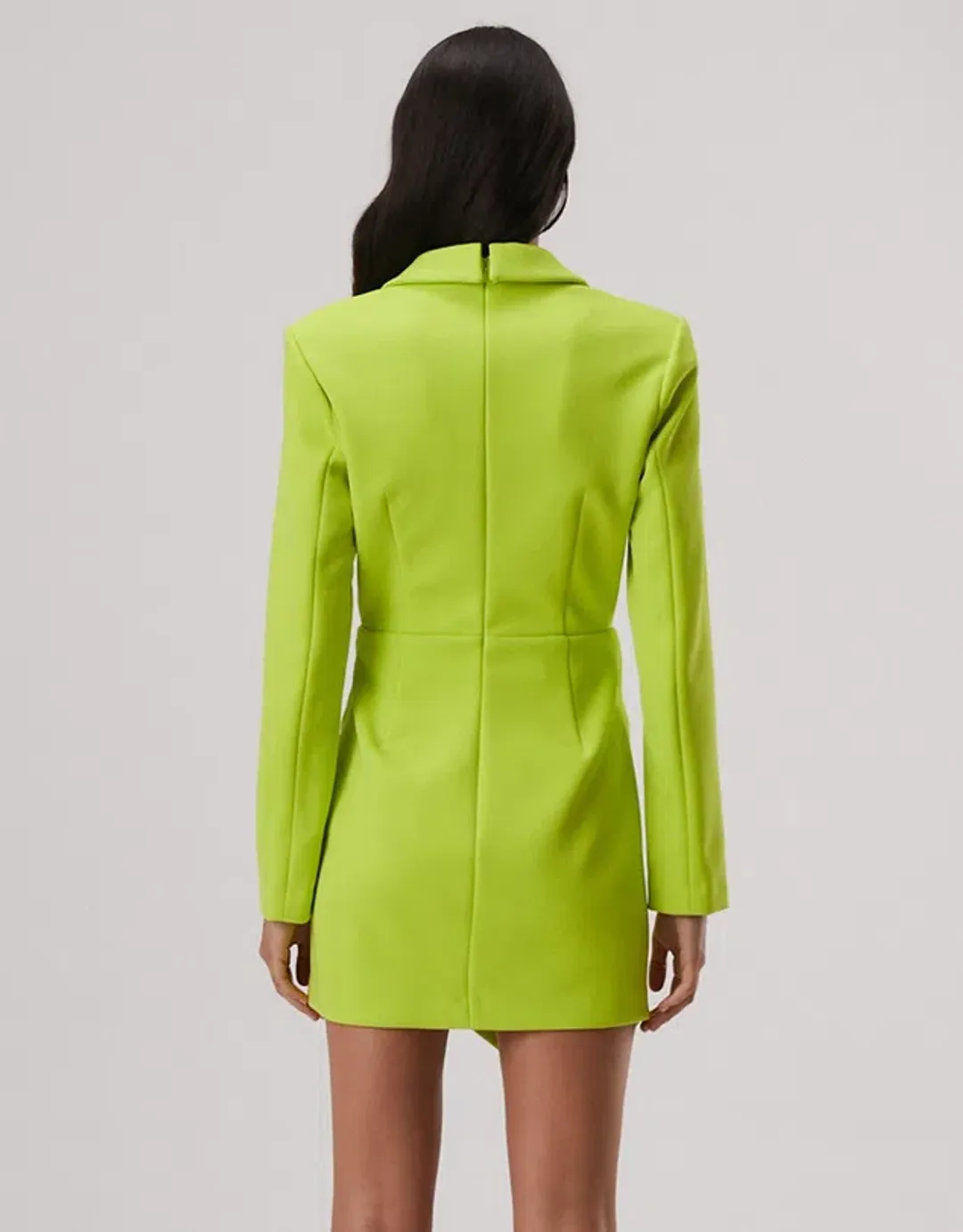 MISHA Aurelia Long Sleeve Mini Dress Lime Green Size 12/L for rent on The Volte - main image