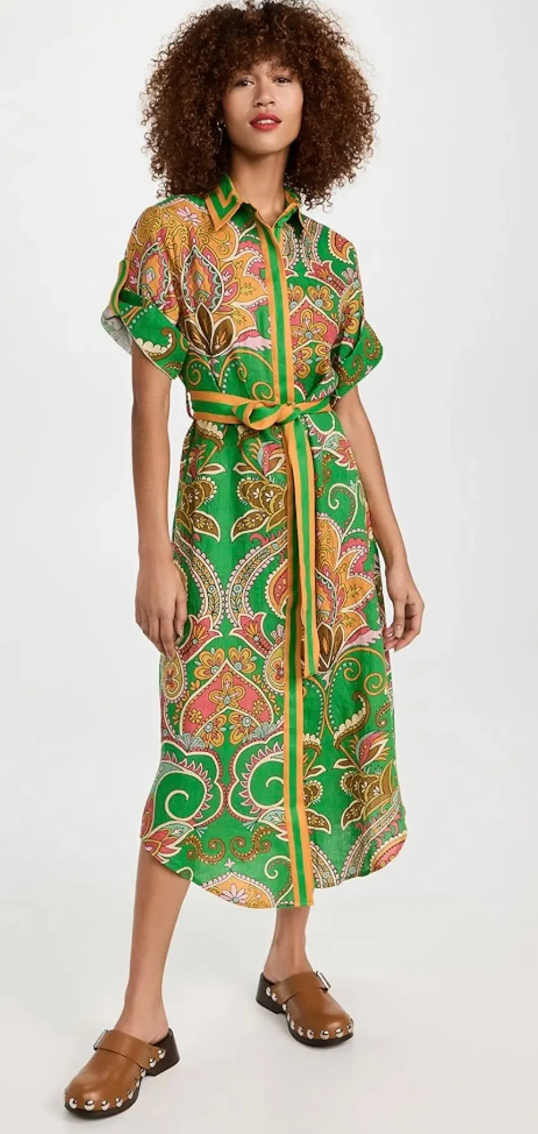 Alémais Marion Shirtdress Green Size 8 for rent on The Volte - main image