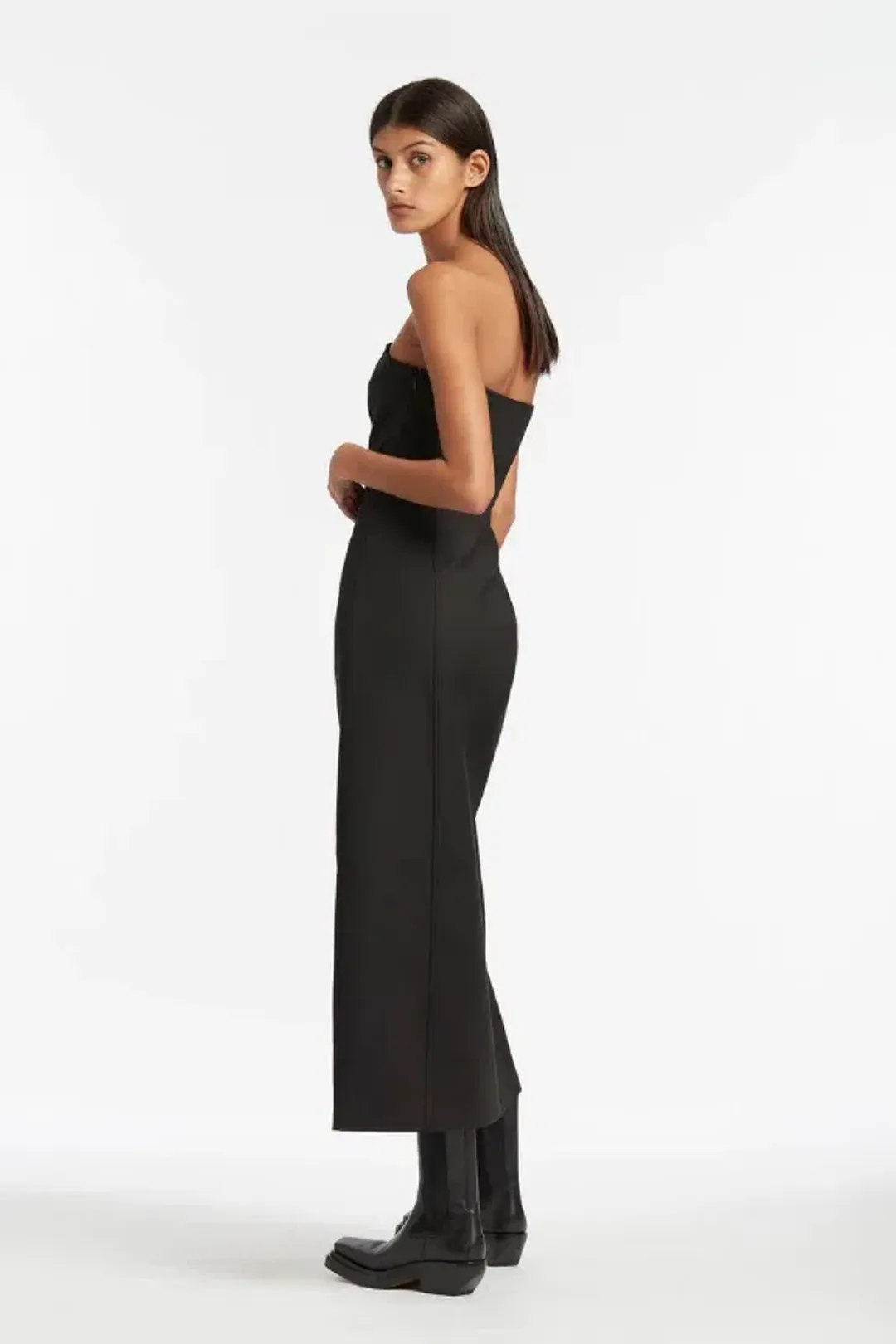 Sir the Label Marco Strapless Dress Black Size 3 / AU 12 for rent on The Volte - main image