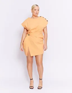 Pfeiffer Grenada Mini Twist Dress Tangerine Size 10  for rent on The Volte - image 3