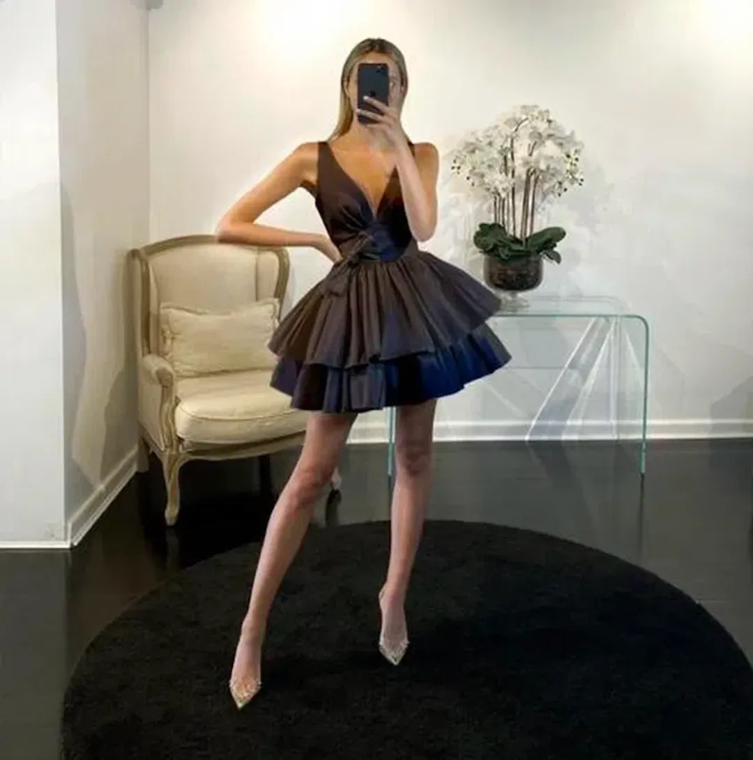 Alin Le' Kal Erica Dress in Noir Size 6 for rent on The Volte - main image