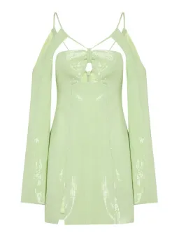 Alice McCall Night Sky Dress Lime Cream Size 8 for rent on The Volte - image 3