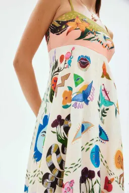 Alemais Evergreen Sundress Multi Print Size 16 for rent on The Volte - image 4