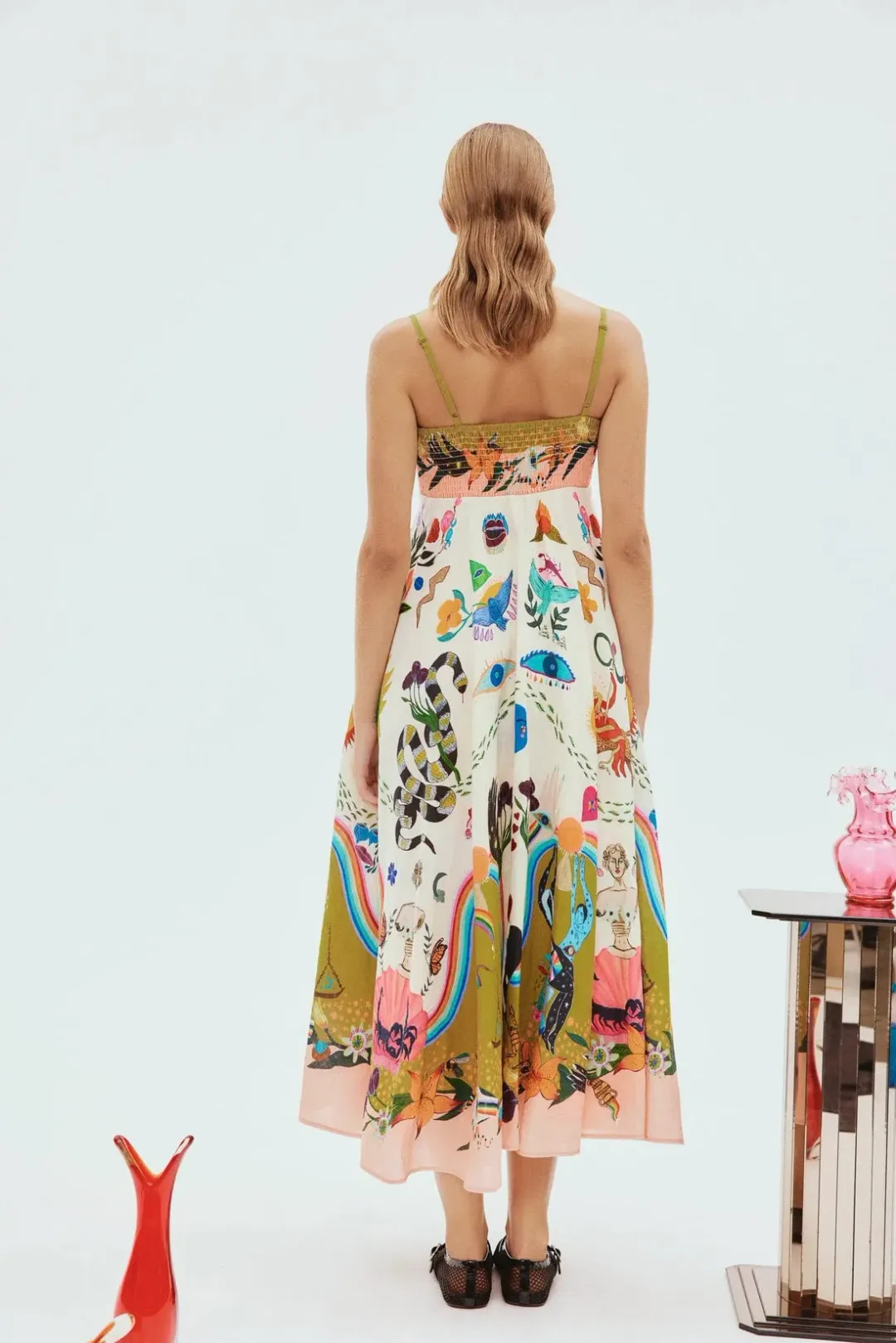 Alemais Evergreen Sundress Multi Print Size 16 for rent on The Volte - main image